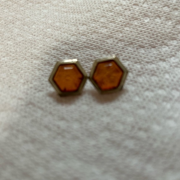 Beautiful Sterling Silver Amber Earrings - Picture 3 of 6